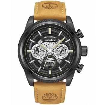 TIMBERLAND  HADLOCK - TDWGF2200706,  Black case with Brown Leather Strap