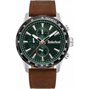 TIMBERLAND KENNEBUNK - TDWGF0041540,  Silver case with Brown Leather Strap