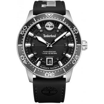 TIMBERLAND LONGMEADOW - TDWGN0041602,  Silver case with Black Rubber Strap