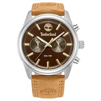 TIMBERLAND NORTHBRIDGE - TDWGF0041202,  Silver case with Brown Leather Strap