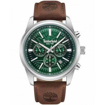 TIMBERLAND NORTHBRIDGE - TDWGF0041206,  Silver case with Brown Leather Strap