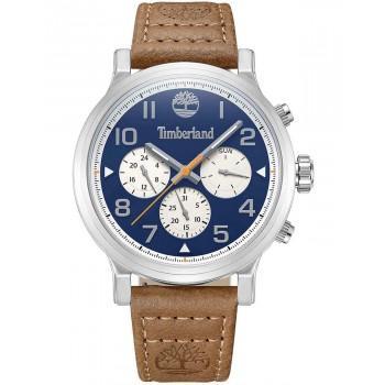 TIMBERLAND PANCHER - TDWGF0028904,  Silver case with Brown Leather Strap