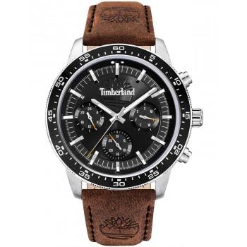 TIMBERLAND PARKMAN - TDWGF0029002,  Silver case with Brown Leather Strap