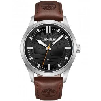 TIMBERLAND RAMBUSH - TDWGA0029602,  Silver case with Brown Leather Strap