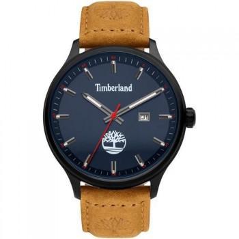 TIMBERLAND SOUTHFORD - TDWGB2102202,  Black case with Brown Leather Strap