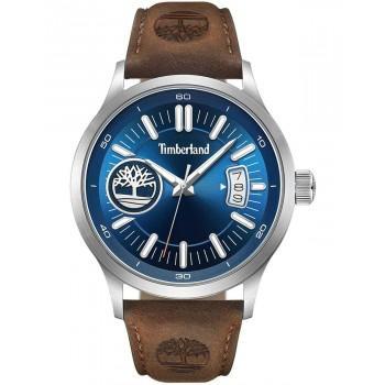 TIMBERLAND TRUMBUL - TDWGB0041005,  Silver case with Brown Leather Strap