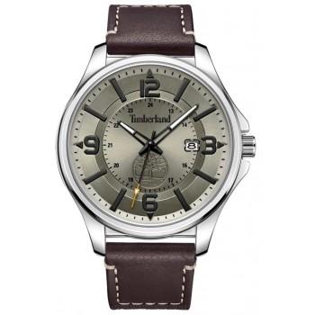TIMBERLAND TYNGSBOROUGH - TDWGB2183002,  Silver case with Brown Leather Strap