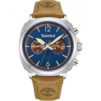 TIMBERLAND WILLISTON - TDWGF0028204,  Silver case with Brown Leather Strap