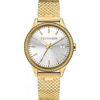 TRUSSARDI City Life Crystals - R2453170504,  Gold case with Stainless Steel Bracelet
