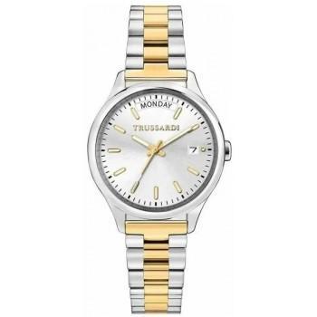 TRUSSARDI City Life - R2453170502,  Silver case with Stainless Steel Bracelet