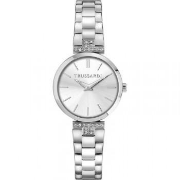 TRUSSARDI Loud - R2453164501,  Silver case with Stainless Steel Bracelet