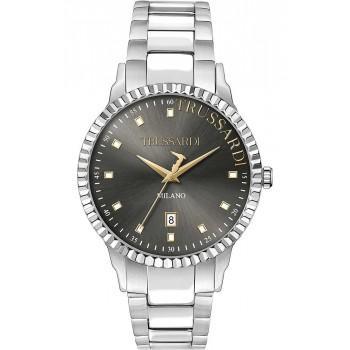 TRUSSARDI T-Bent - R2453141009,  Silver case with Stainless Steel Bracelet