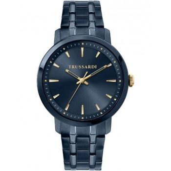 TRUSSARDI T-Couple - R2453147007,  Blue case with Stainless Steel Bracelet
