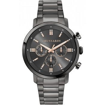 TRUSSARDI T-Couple  - R2453147012,  Anthracite case with Stainless Steel Bracelet