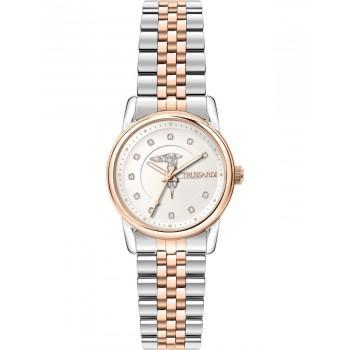 TRUSSARDI T-Joy Crystals - R2453150502,  Silver case with Stainless Steel Bracelet