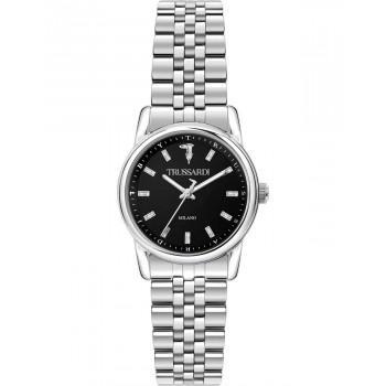TRUSSARDI T-Joy Crystals - R2453150508,  Silver case with Stainless Steel Bracelet