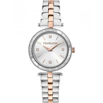 TRUSSARDI T-Shiny Crystals - R2453145516,  Silver case with Stainless Steel Bracelet