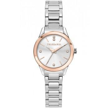 TRUSSARDI T-Sky Crystals - R2453151519,  Silver case with Stainless Steel Bracelet