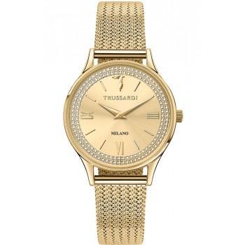 TRUSSARDI T-Star Crystals - R2453152506,  Gold case with Stainless Steel Bracelet