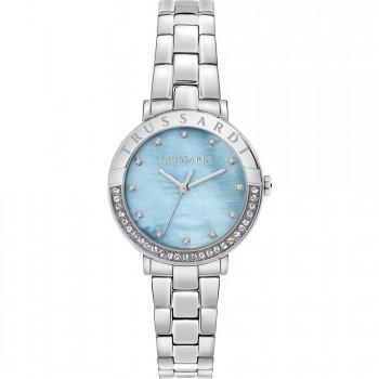 TRUSSARDI T-vision Crystals - R2453125501,  Silver case with Stainless Steel Bracelet