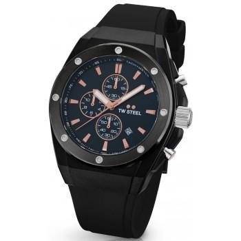 TW STEEL CEO Tech Chronograph - CE4102,  Black case  with Black Rubber Strap