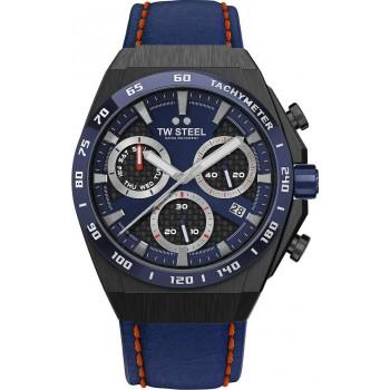 TW STEEL Fast Lane Limited Edition - CE4072  Black case, with Blue Leather Strap