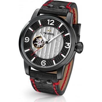 TW STEEL Son Of Time Automatic - MST6,  Black case with Black Leather Strap
