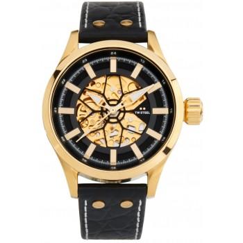 TW STEEL Volante Skeleton  Automatic - VS131 Gold case with Black Leather Strap