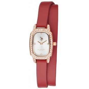 U.S. POLO Bridget - USP8250RG,  Rose Gold case with Red Leather Strap