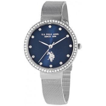 U.S. POLO Camille Crystal - USP8108BL , Silver case with Stainless Steel Bracelet