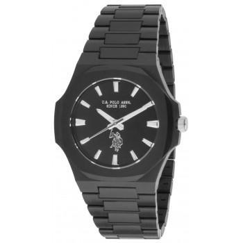 U.S. POLO Gabriel Men's - USP7294BK,  Black case with Plastic Bracelet