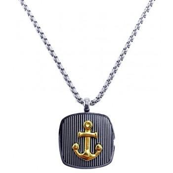 U.S. POLO Κολιέ από Ανοξείδωτο ατσάλι  Black & Gold JW6063NK