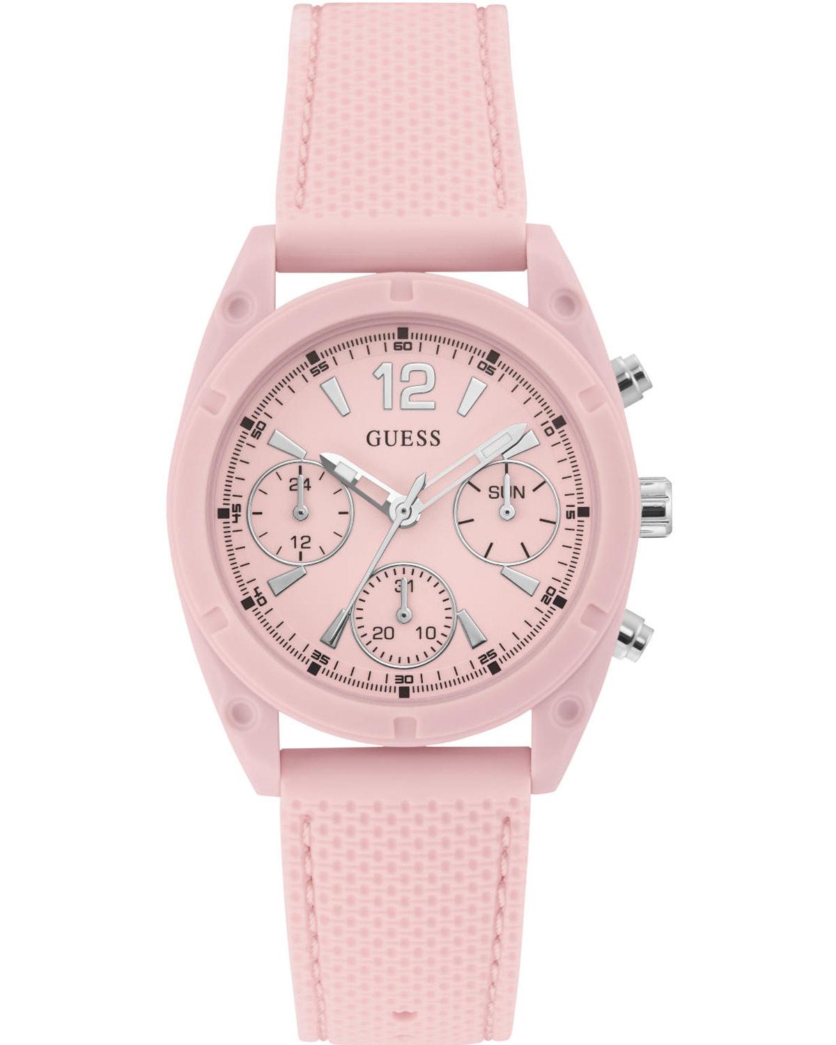 GUESS Multifunction Ladies - W1296L4, Pink case with Pink Rubber Strap