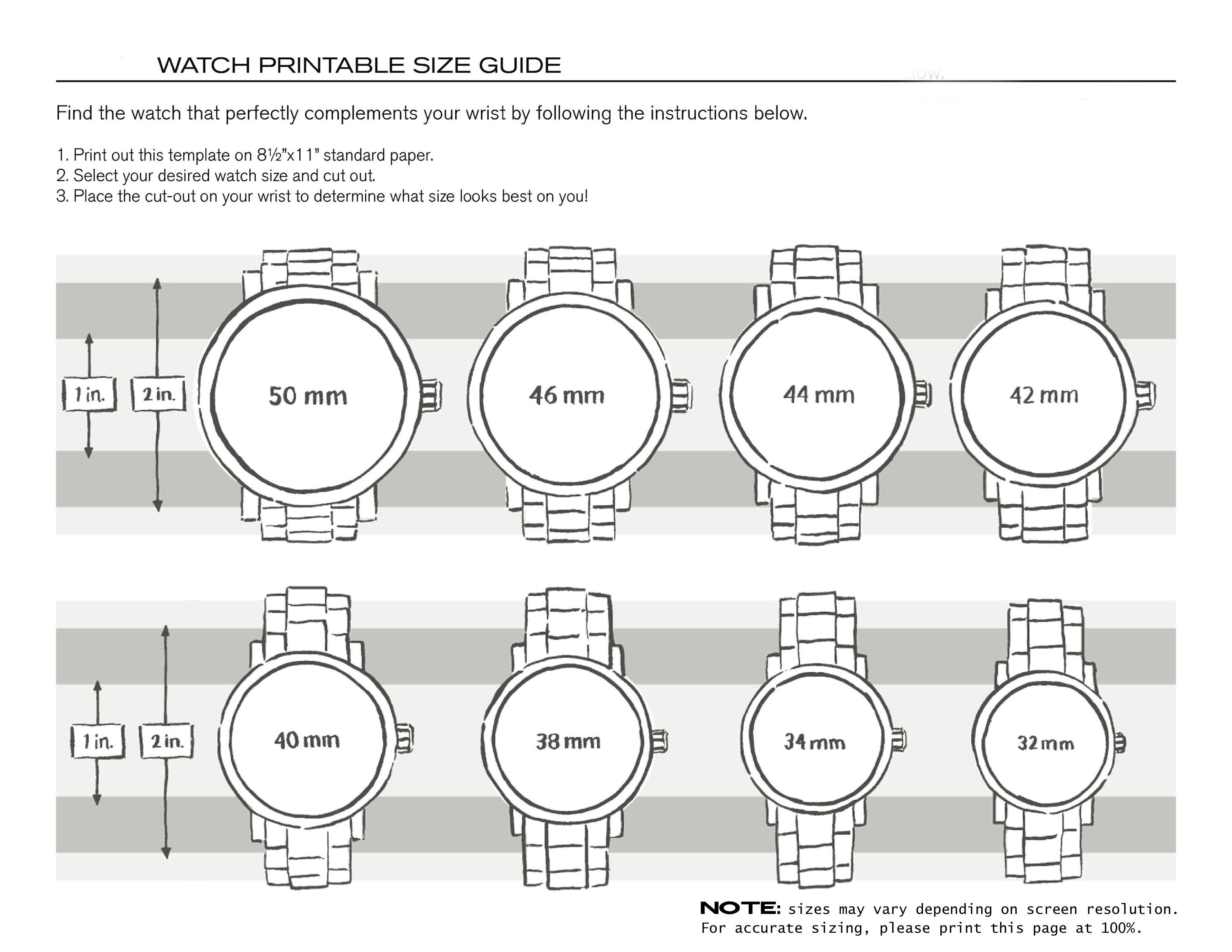 watch length guide